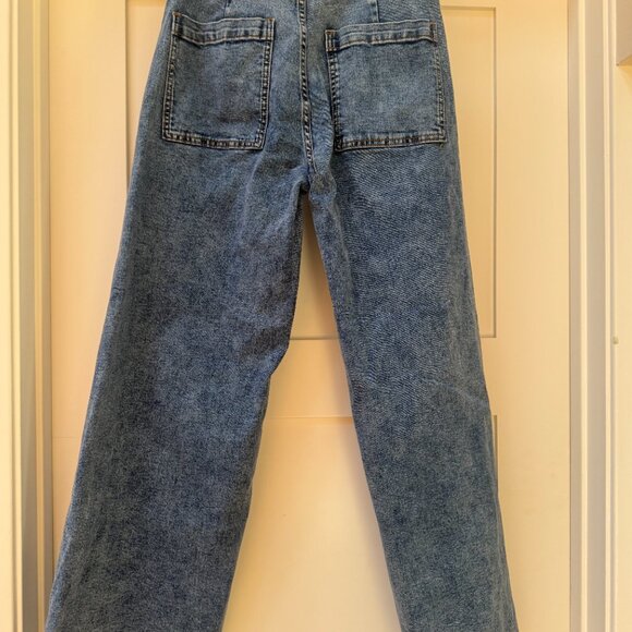 High Rise Wide Leg Marine Jeans - Picture 6 of 9